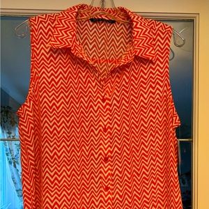 🍊NWT Zac & Rachel Sleeveless Blouse XL
